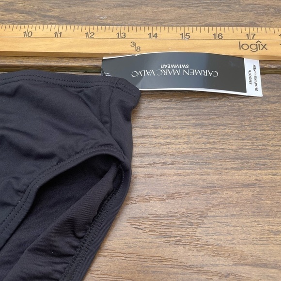 Carmen Marc Valvo
4Twisted Ties High Waist Bikini Swim Bottom L Black slimming - Picture 4 of 9